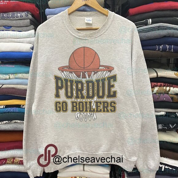 Vintage Purdue Boilermakers Basketball, 90s Purdue Boilermakers Go Boilers Shirt - Picture 1 of 2
